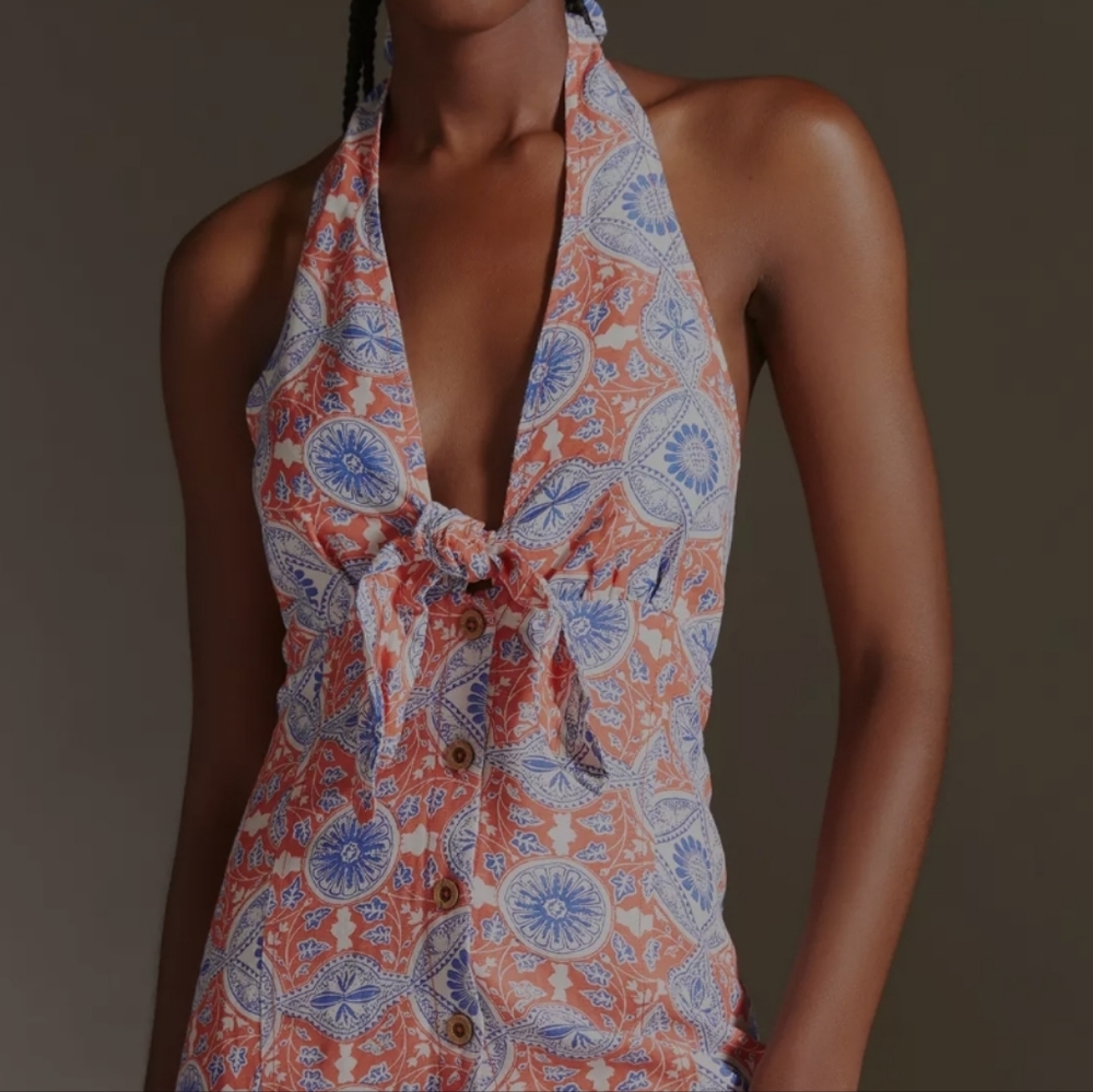 ANTHROPOLOGIE MAEVE Halter Mini Dress - Picture 2 of 10